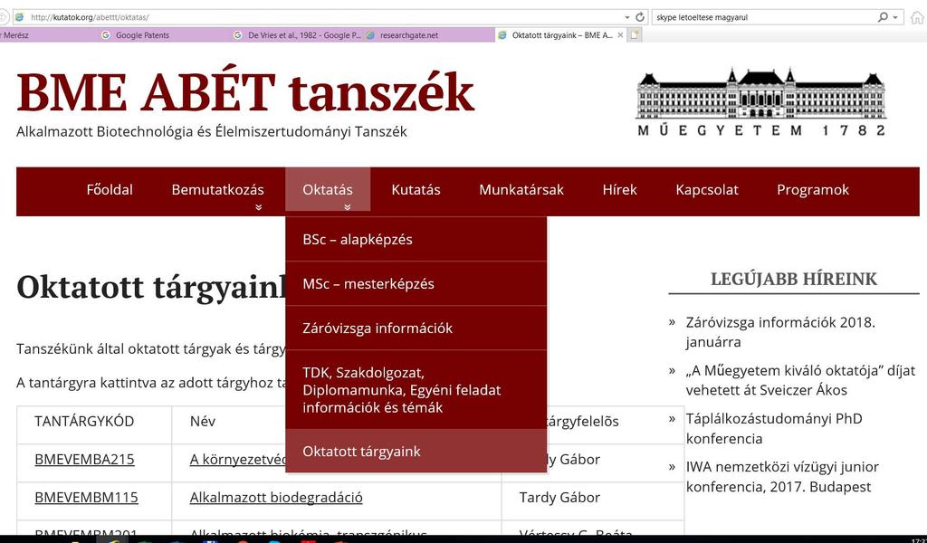 BMEVEBEA606, MBA606 19 20 BMEVEBEA606, MBA606 http://oktatas.ch.bme.hu/oktatas/konyvek/ abet/bmevemba- BEA606_Elelmiszeripari%20technologia/ Élelmiszeripari technológia BMEVEBEA606 (AB spec.