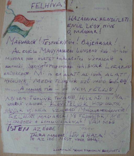 BEREGSZÁSZ ÉS KÖRNYÉKE AZ 1956-OS FORRADALOM IDEJÉN 305 Röplapok A vádlottak az előzetes vizsgálatok és a bírósági eljárás során is bűnösnek vallották magukat a szovjetellenes röplap elkészítésében,