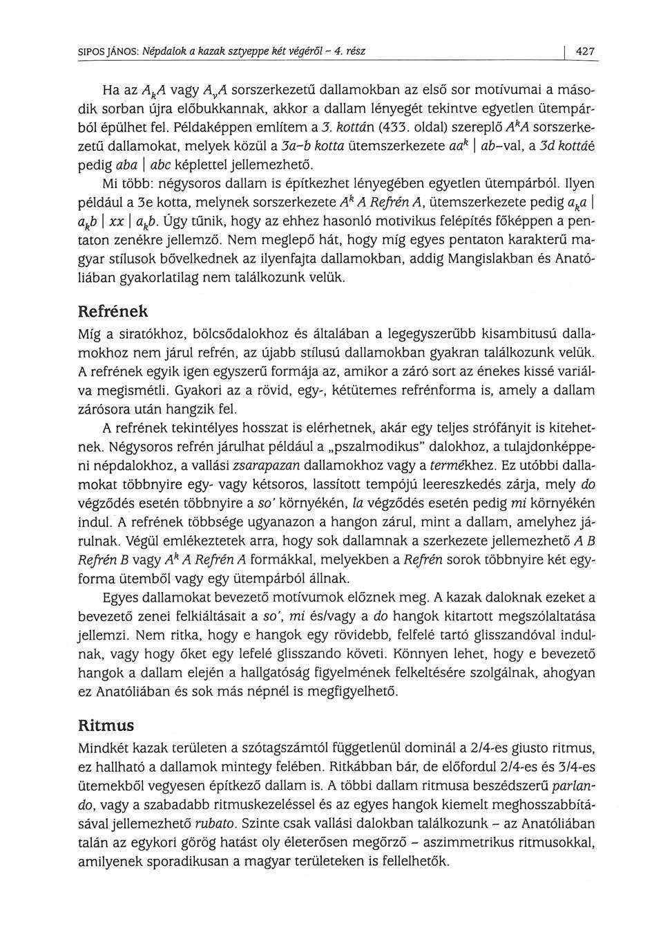 SÍPOS JÁNOS: Népdalok a kazak sztyeppe két végéről - 4.