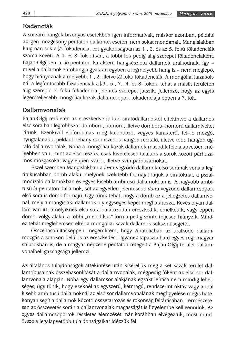 XXXIX. évfolyam. 4. szám. 2001.