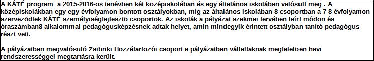 Támogatási program elnevezése: Támogató megnevezése: központi költségvetés Támogatás forrása: önkormányzati költségvetés nemzetközi forrás más gazdálkodó Támogatás időtartama: Támogatási összeg: -