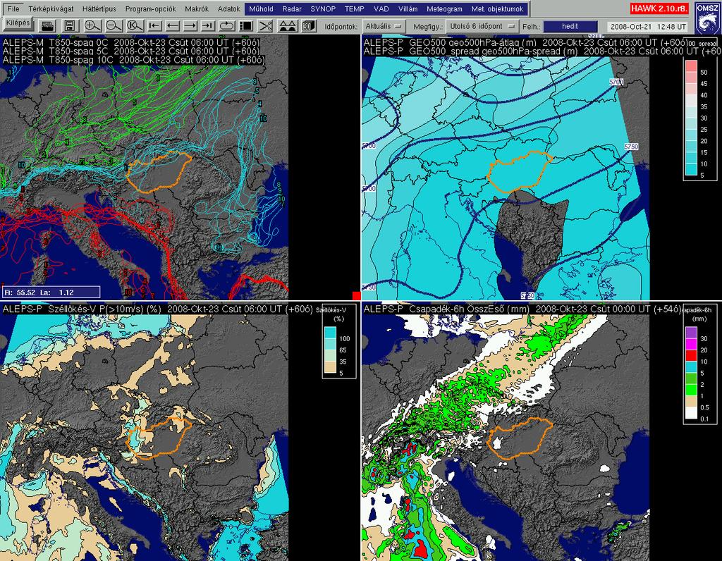 T850 Z500 gust prec Ensemble