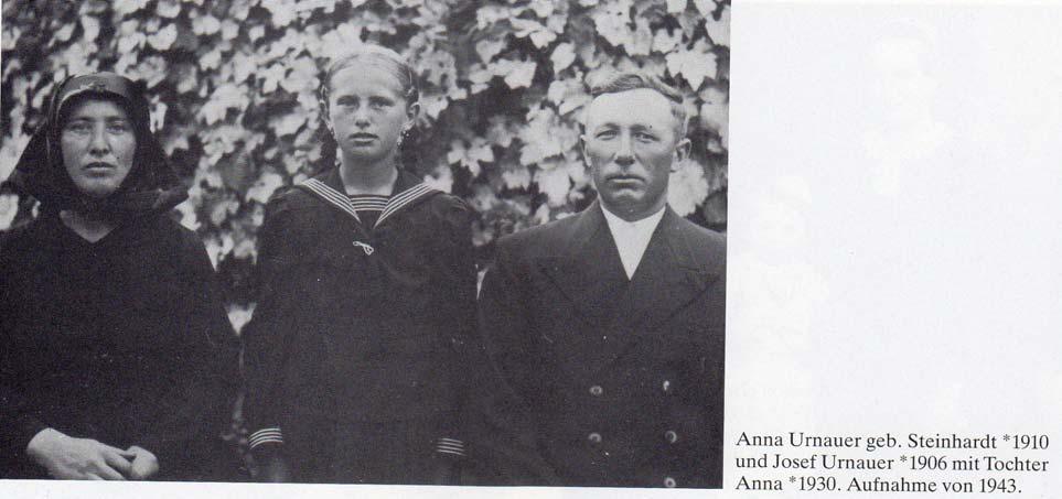 1340 7943 URNAUER Nikolaus; Windrot Niklos, * 22.12.1908, Sv Nikolaus U. und Barbara KRÄMER, HNr 442 22.11.1928 SCHWÄRTZLER Maria; * 15.04.1913, + 16.07.