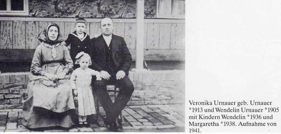 1341 7945 URNAUER Wendelin; * 13.06.1905, + als Soldat in Polen, Sv Wendelin U. und Theresia BOOSZ, Kanalstr. 5 07.10.1930 BICSKEI Margareta; * 08.07.1911 in Mol, Tv Stefan B.