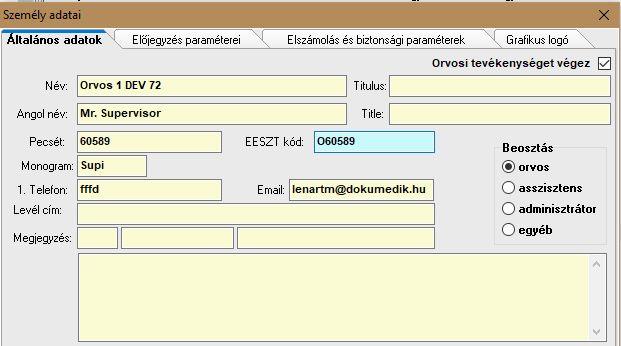 Személy EESZT azonosító rögzítése A Manager programban, a Személyek listán rögzíteni kell a személyek EESZT azonosítóit.