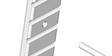 Voor het instellen en verplaatsen van de voet- en zitplank moeten de twee stelschroeven aan de linker- en rechterkant lichtjes losgedraaid worden.