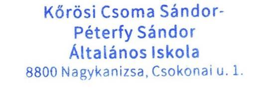Tagintézmény: Kőrösi Csoma Sándor Péterfy Sándor Általános Iskola Péterfy Sándor Tagintézménye 8800 Nagykanizsa Attila utca 2.