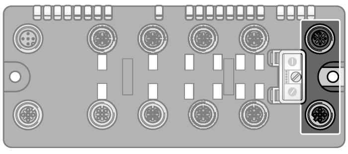 PROFIBUS-DP Fieldbus cable (example): RSSW RKSW 455-2M ident-no. U0350 or RSSW-RKSW455-2M ident-no.