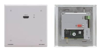 color リップシンク HDMI 非圧縮音声チャネル Dolby TrueHD DTS-HD CEC 双方向 RS-232 IR インターフェース : 本機のファームウェアアップグレード及び HDBaseT を通じて RS-232 信号を送ります ケーブル : 最適な環境で使用する為に Kramer 製の STP ケーブル BC HDKat6A を使用して下さい インジケーター : 入力選択