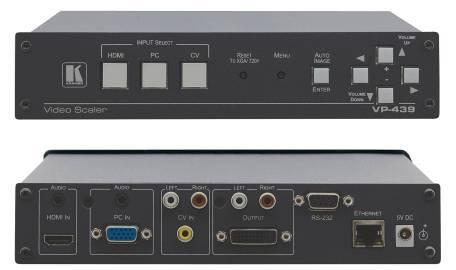 VP-439 HDMI/PC/ コンポジット HDMI スイッチャー / スケーラー スキャンコンバーター & スケーラー 希望小売価格 156,800 特長 最大解像度 : 1080p/WUXGA 出力解像度 : 1080i, 1080p, 576i, 576p, 720p, 1080i, 1080p, WXGA, WSXGA, WUXGA, 1280x800, WXGA+, SXGA+,