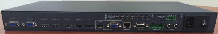 VP-734 7 入力プレゼンテーションスイッチャー / スケーラー スキャンコンバーター & スケーラー 希望小売価格 339,900 特長 出力解像度 : 最大 4K UHD スケーリング出力 : HDMI HD15 ピン マルチアスペクト比選択 7 ステレオアナログ音声入力 : φ3.