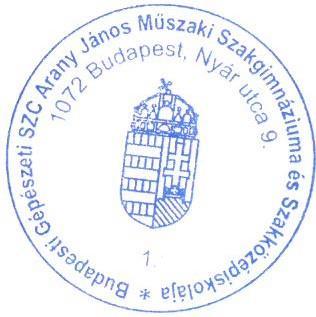 6 SZ. MELLÉKLET BÉLYEGZŐ HASZNÁLATI SZABÁLYZAT Érvényes: 2018. 09. 01.-től. I.
