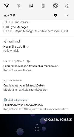 46 Az első hét az új telefonnal Az Értesítések panel Az értesítő ikonok értesítik az új üzenetekről, a naptári eseményekről, a riasztásokról és a folyamatban lévő tevékenységekről, például a