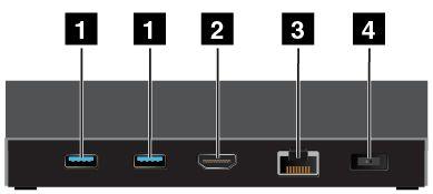 További információkért olvassa el a dokkolóhoz kapott dokumentációt. Megjegyzés: A csatlakozó kompatibilis az USB 2.0 szabvánnyal.