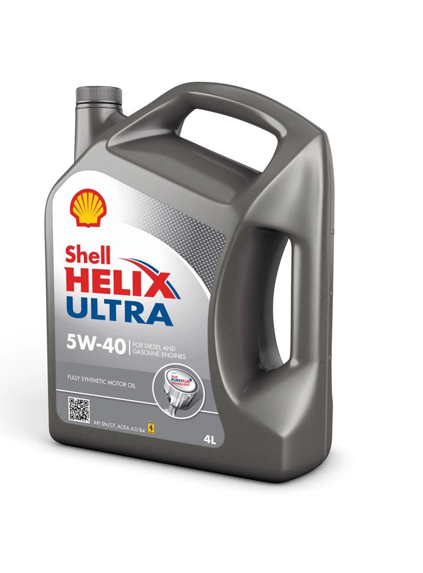 SHELL HELIX AZ ÚJRAGONDOLT, ÚJRAALKOTOTT SZINTETIKUS TERMÉK A Shell Helix Ultra személygépkocsi motorolajok gyártása az egyedülálló Shell PurePlus technológia felhasználásával történik, ami számos