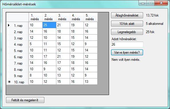 Készítsünk egy teljesen új Windows Forms alkalmazást. Tervezzük meg a felületét az alábbi ábrának megfelelően! 13.26.