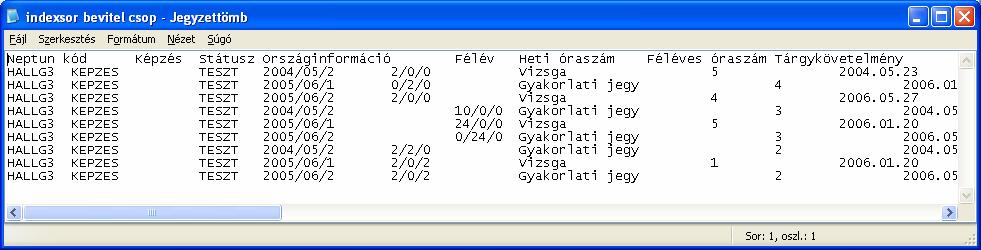 Fejléc exportálással az import fájl fejlécei kivihetőek.