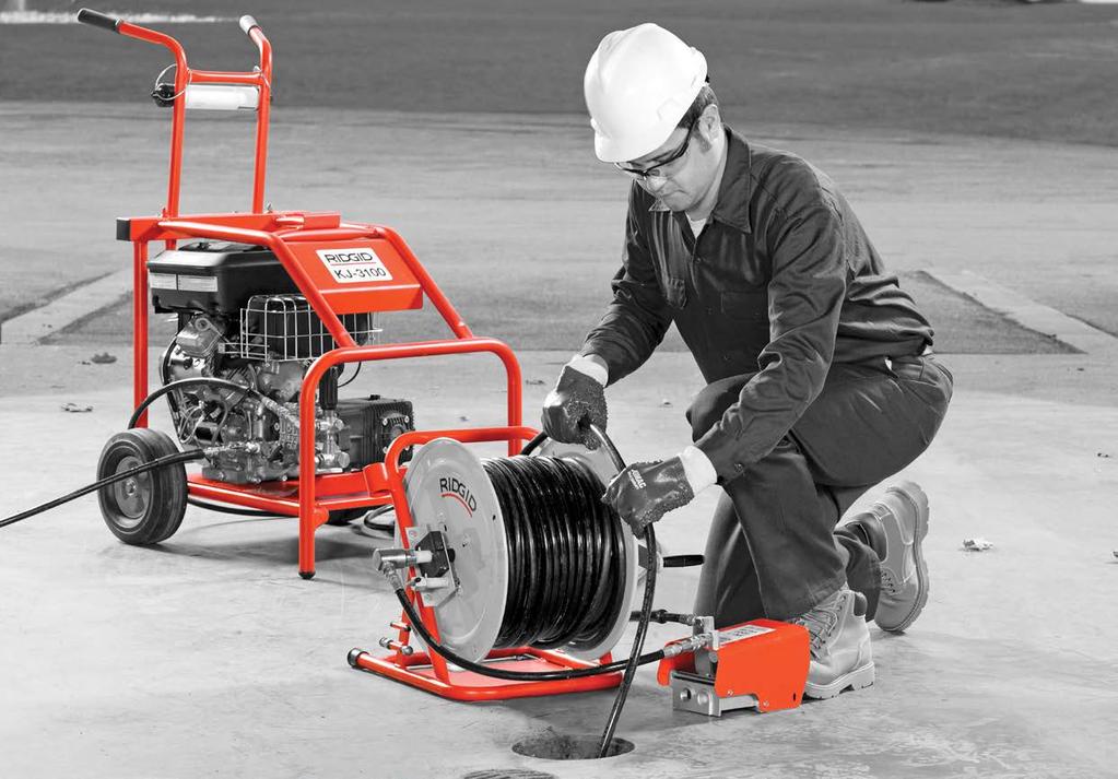 KJ-3100 VÍZSUGARAS CSŐTISZTÍTÓ 50-250 mm átmérőjű csövekhez.