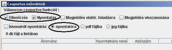 5.) Az importálás után lépjen be az Abev Java programban az Adatok / Csoportos műveletek menüpontba, ahol lehetőség van csoportosan