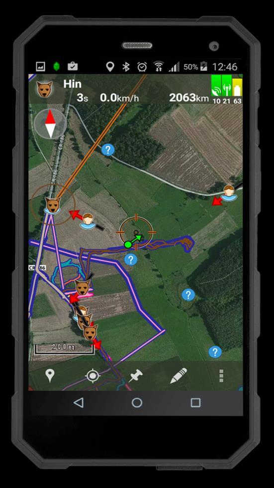 A Tracker Safety szolgáltatás a szerveren keresztül felismeri a vadászok pozícióját, melyet névtelenül továbbít és jelenít meg a