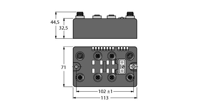 On-Machine kompakt fieldbus I/O blokları EtherNet/IP, Modbus TCP or PROFI- NET slave Integrated Ethernet switch 10 Mbps/100 Mbps Two 4-pin, D-coded M12 connectors for fieldbus connection 2 rotary