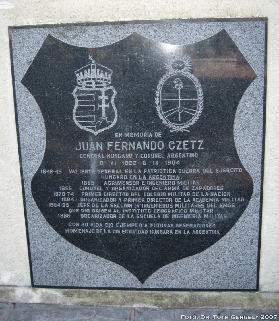 Chacaritai temető Buenos Aires (1990) A Magyar Harcosok Bajtársi Közössége Argentínai Czetz János