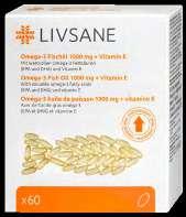 ) LIVSANE Omega-3 000mg Halolaj + E-vitamin kapszula EPA és DHA zsírsavakat, valamint E-vitamint tartalmazó halolaj kapszula.