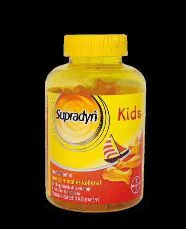 3 4 év felett SUPRADYN IMMUNE KIDS gumivitamin Az új Supradyn Immune Kids-ben található C-vitamin, D-vitamin és cink támogatja az immunrendszer megfelelő működését.