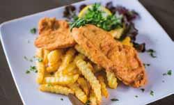 burgonyapürével Fish fingers with mashed potato 1490 Ft Kirántott
