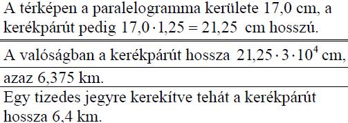 774. Egy víztározó víztükrének alakját az ábrán látható módon az ABCD paralelogrammával közelítjük.