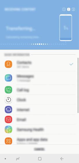 A Smart Switch segítségével is átmásolhatja őket az előző készülékéről.