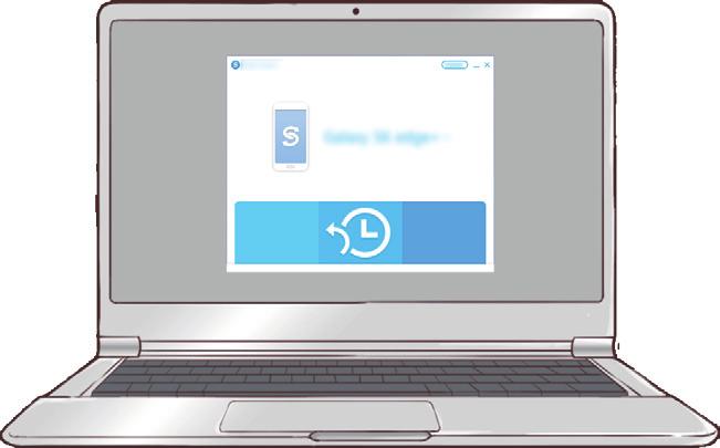 Alapok Biztonsági mentések továbbítása számítógépről Átvihet adatokat a készülék és számítógép között. Le kell töltenie a Smart Switch számítógépes változatát a www.samsung.com/smartswitch címről.