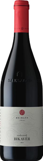 Pezsgő & Prosecco / Sparkling Wine / Schaumwein Heimann Bikavér 2015 Szekszárd Kékfrankosra épülő cuvée kadarka, merlot, cabernet franc és egy kis sagrantino házasításával.