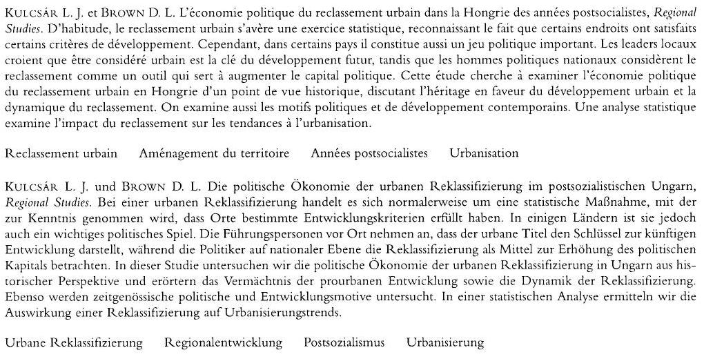 43 CSUTORÁS GÁBOR ÁKOS Bevezetés A legtöbb országban a növekedés és fejlődés elemzéséhez az urbanizáció szintjét tekintik mérvadónak, mivel a településstruktúra átalakulása jól tükrözi a változásokat