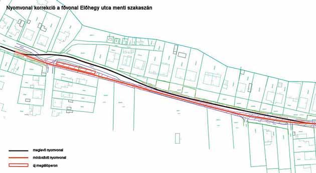 A jelenlegi vasúti pálya elbontása után új vasúti pálya épül, új zúzottkő ágyazatra, új betonaljakra, új sínszálakkal és kapcsolószerekkel.