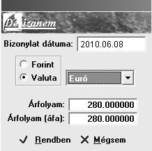 csak értelemszerűen így a hónap kézi beírása vagy átlépése is szükséges. E lehetőség beállításának leírása a Karbantartás/Rendszeradatok beállítása címszó alatt található.