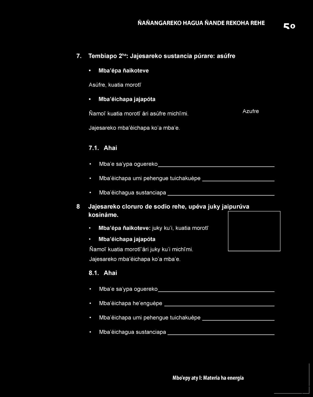 Asúfre, kuatia morot Mba éichapa jajapóta Ñamo kuatia morot ári