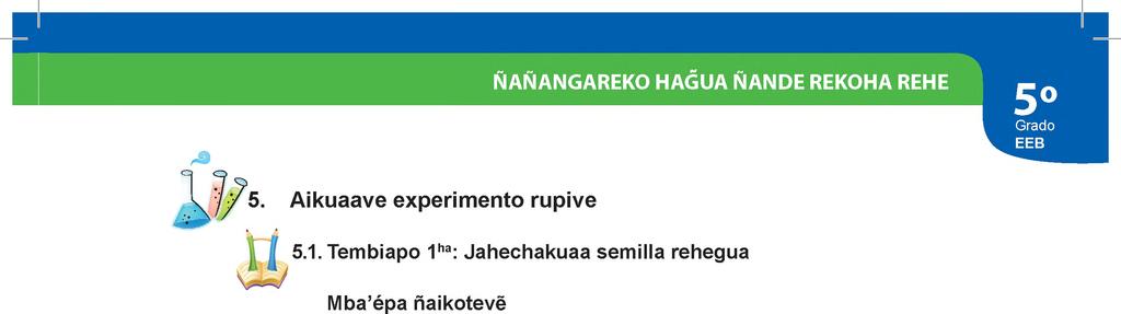 Mba emba épa jahechakuaa a) Ñaikyt ipukukue gotyo pe semilla pete kyse i haimbévape mbytetépe, opyta haguáicha mokoi