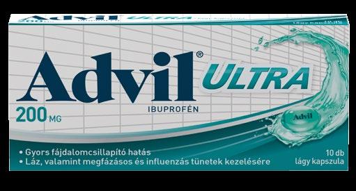 : +36-23-501-301) Hatóanyag: heparin (1000 NE/g) Advil Ultra 200 mg lágy kapszula, 10 db Az Advil Ultra hatékony fájdalom- és lázcsillapító, gyulladáscsökkentő hatással.