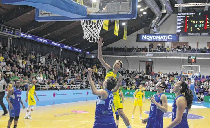 2019. február 20. www.sopronitema.hu Sport 9 LELÁTÓ A bajnoki alapszakaszt már most megnyerte a Sopron Basket Fontos kosaras győzelmek Kosárlabda Február 20.