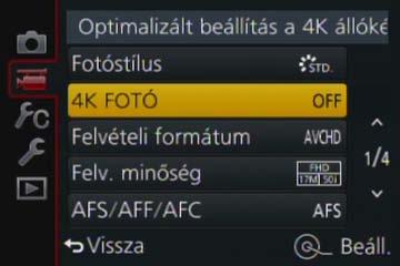 Mozgóképek készítése Mozgóképek készítése Nagy felbontású állókép kivágása 4K mozgóképből [4K FOTÓ] Lehetősége van kb.