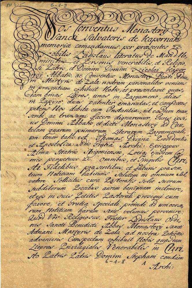 Az 1256-ban kelt DL 285236 oklevél,