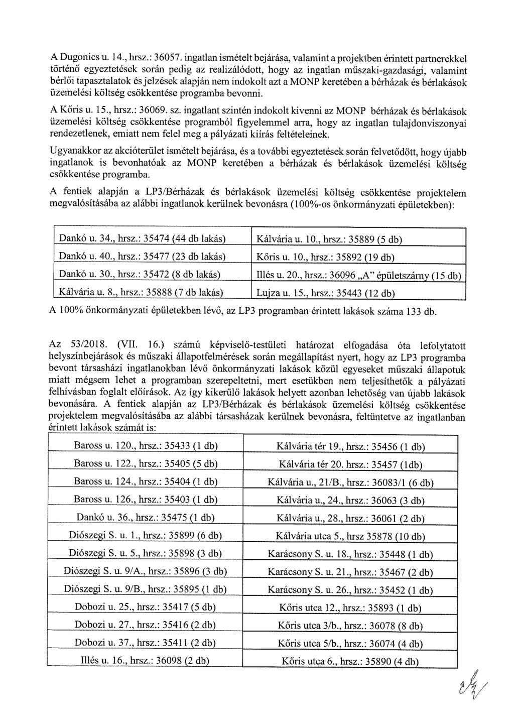 A Dugonics u. 14., hrsz.: 36057.