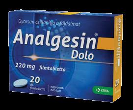 eredményez. Hatóanyag: ibuprofén Analgesin Dolo 220 mg filmtabletta, 20 db Fájdalomcsillapító és gyulladáscsökkentő.