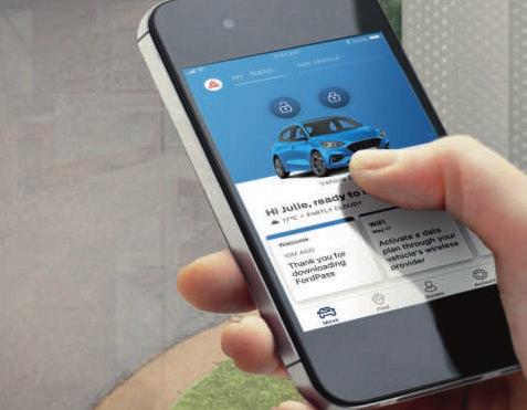 FordPass Connect FordPass alkalmazás 02 03 Az új FordPass Connect modem megkönnyíti az utazást (Magyarországon jelenleg nem elérhető).