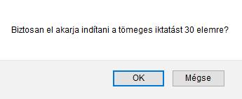 33.1 módosítások 1. Tömeges iktatószámkérés módosítás A 33.