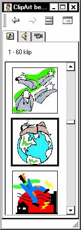Ha csatlakozunk az Internetre, akkor a ClipArt gyűjteményt a Microsoft honlapjáról több ezer képpel bővíthetjük a Webes klipek paranccsal.