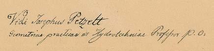 Vidi Josephus Petzelt Geometriae