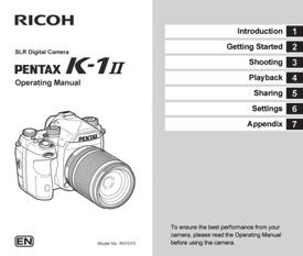A K-1 Mark II bemutatása A csomag tartalmának ellenőrzése 1 FK vakupapucsfedél (a fényképezőgépen) FT szemkagyló (a fényképezőgépen) ME keresősapka 2P vakuszinkron-csatlakozó sapkája (a