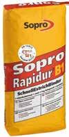 Esztrich és műgyanta Rapidur B1 Sopro Rapidur B1 Gyorsesztrich-képző SchnellEstrichBinder Műanyagnemesítésű, speciális kötőanyag gyorsan szi lár duló, nagy teherbírású és hamar burkolható